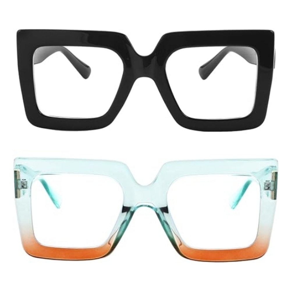SET Oversized Square Blue Light Computer Eyewear Non-Prescription